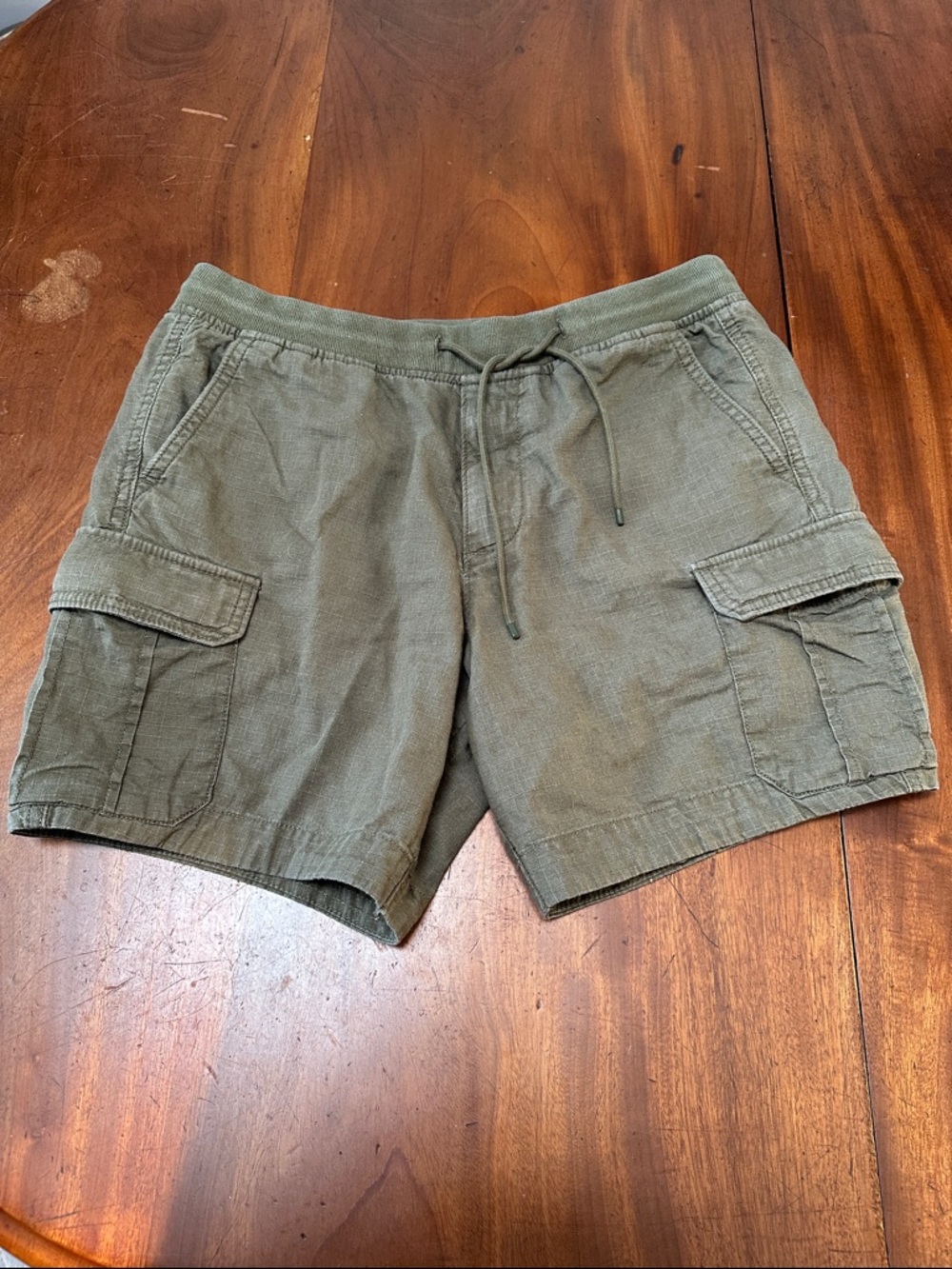 Abercrombie & Fitch Olive Green Cargo Drawstring Shorts